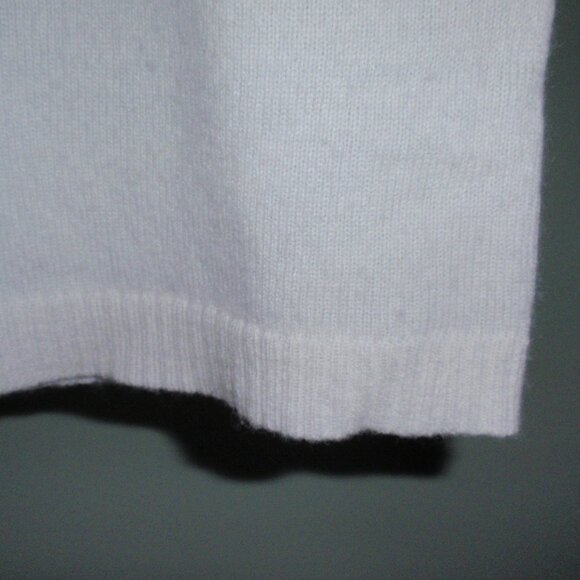 J.Crew 100% Cashmere Short Sleeve T-Shirt Women’s Ivory S White Soft Knit Tee - Picture 6 of 14